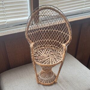 mini peacock chair/plant stand